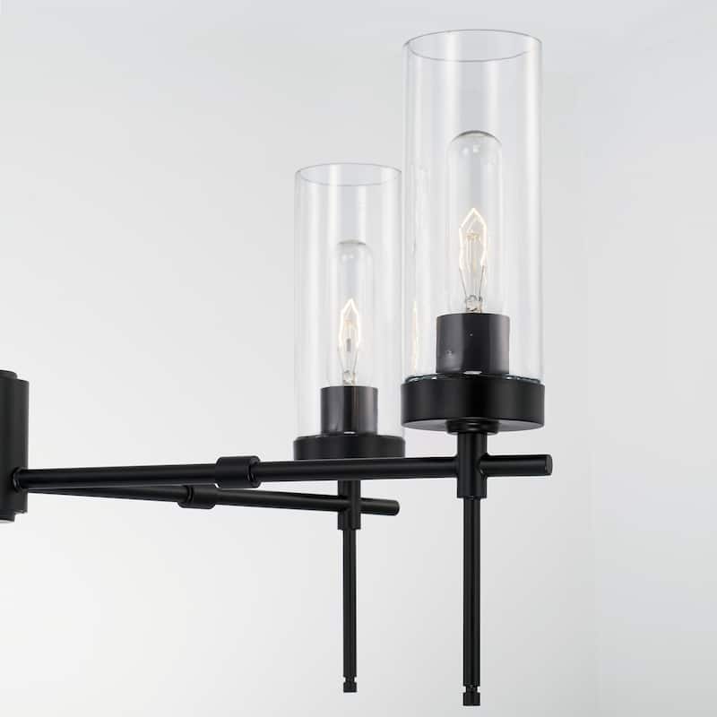5-Light Hanging Chandelier w/ Clear Glass Shades