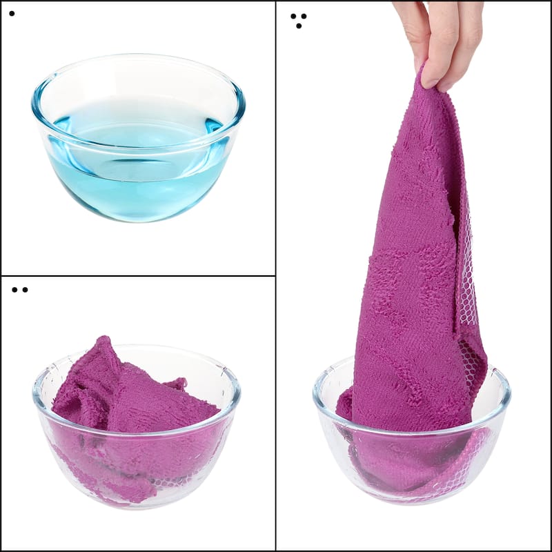 10 Pack Kitchen Washcloths Set for Dishes Absorbent Microfiber Dish Cloths Quick Dry Dish Rags - 12" x 12"