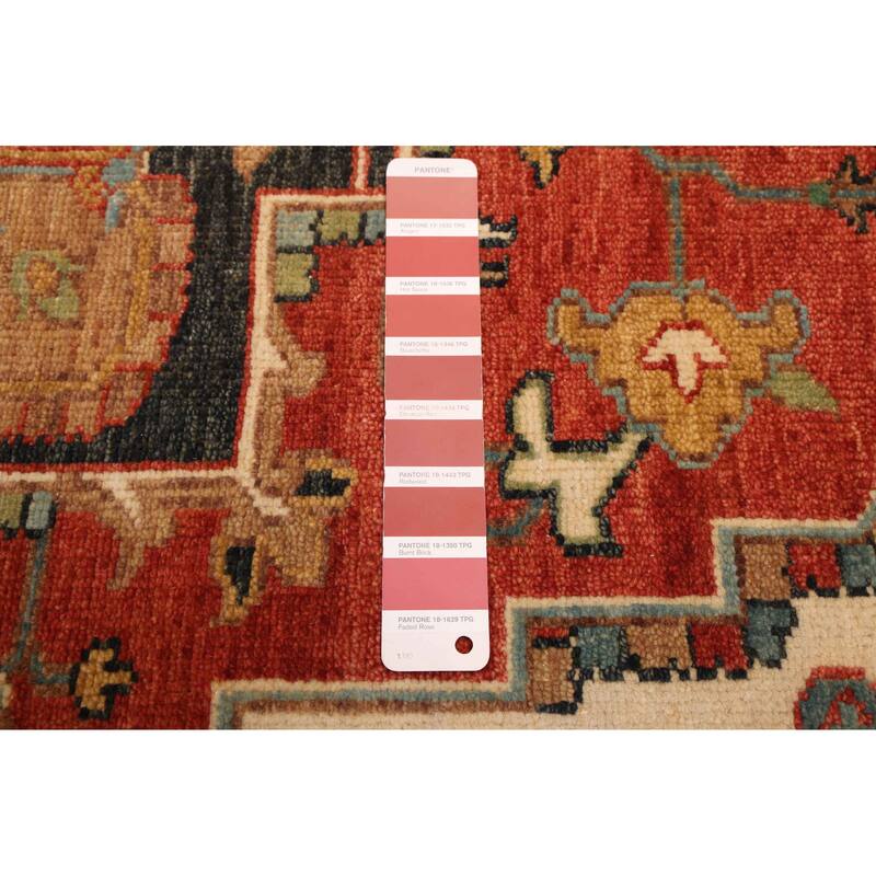 ECARPETGALLERY Hand-knotted Jules Sultane Red Wool Rug - 4'1 x 5'11