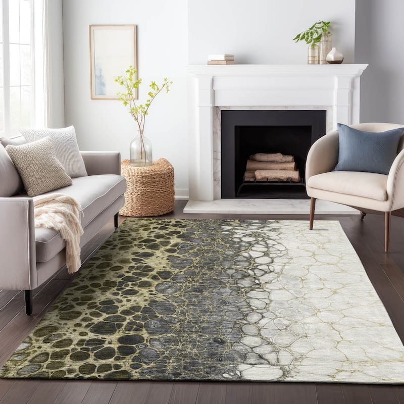 Premium Washable Super Soft Abstract Ombre Mayfield Rug - Beige - 9' x 12'