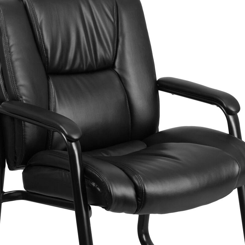 Big & Tall 500 lb. Rated LeatherSoft Tufted Executive Chair - Sled Base