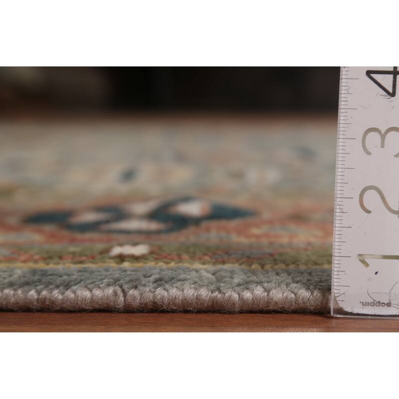 Gray Khotan Indian Area Rug Hand-Knotted Wool Carpet - 8'4" x 12'0"