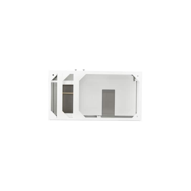 James Martin Vanities Linear 36" Single Vanity, Glossy White - 35.50 x 18.75 x 34.50