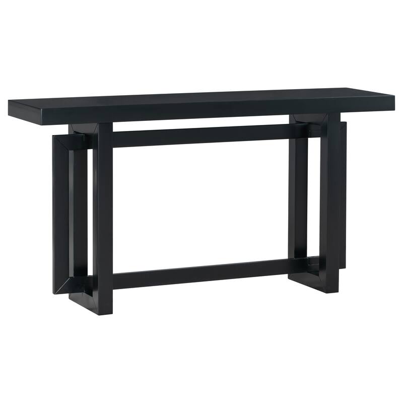 Rustic Entryway Table Black Console Table for Living Room, Sofa Side Table Coffee Table Decorative Table for Foyer