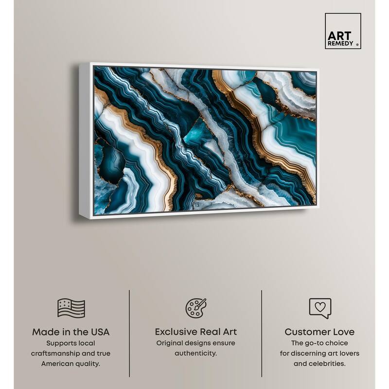 Teal Tides Treasure I Canvas by Art Remedy