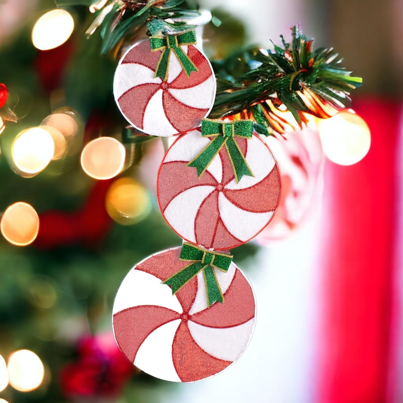 Christmas 6 ft. Lighted Peppermint Candy Nested Lawn Decoration