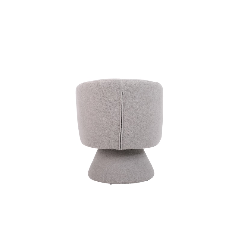 Swivel Fabric Accent Armchair with Wooden Base