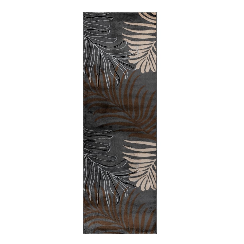 Glamour Dark Brown/Black Polypropylene Area Rug