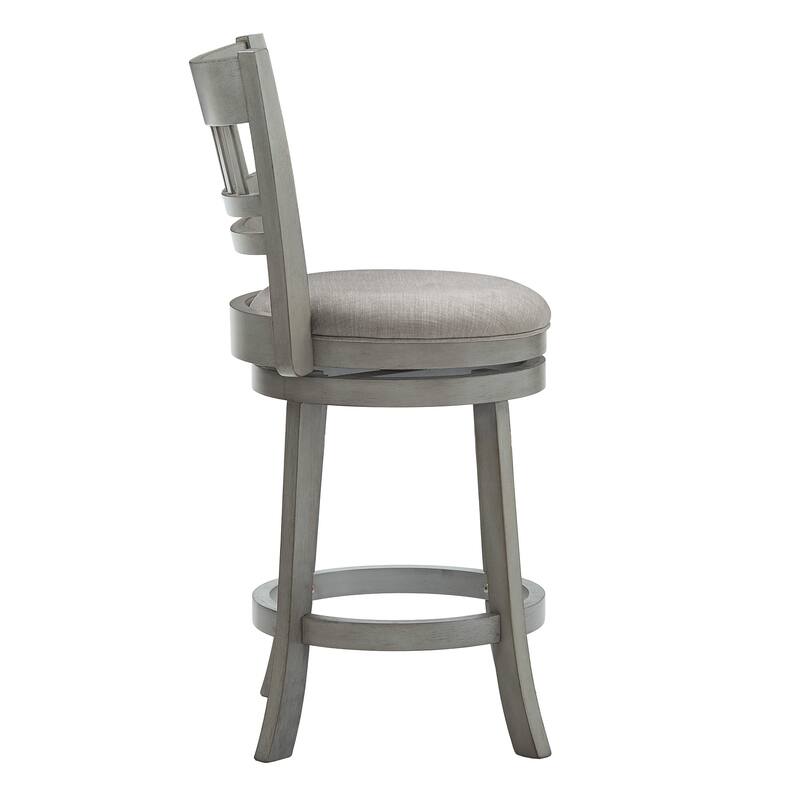 Verona Linen Lattice Back Swivel 24-inch Counter Height Stool by iNSPIRE Q Classic