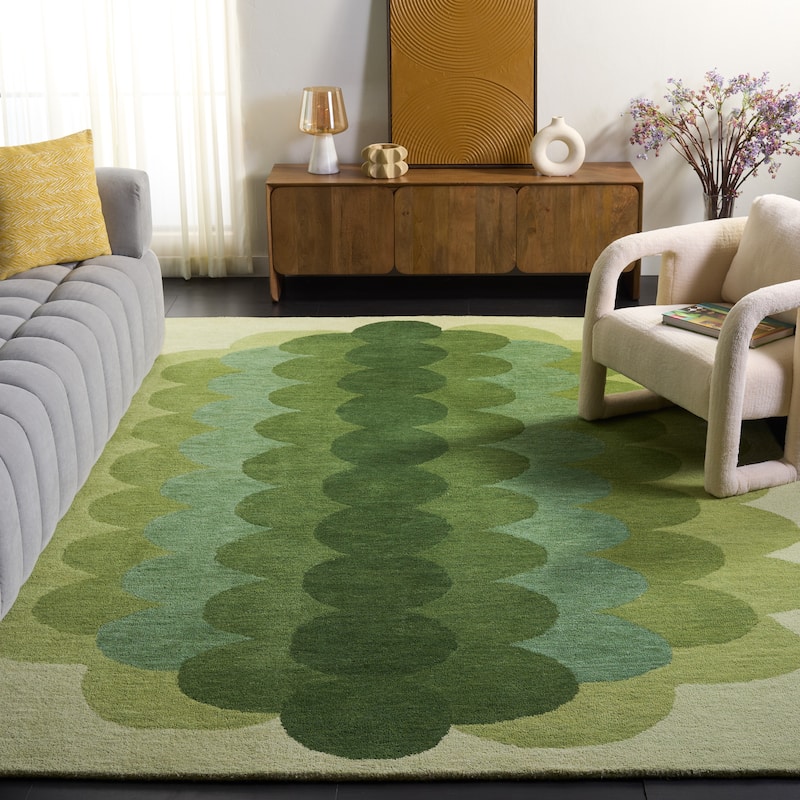 SAFAVIEH Handmade Metro Violetka Wool Rug - 9' x 12' - Green