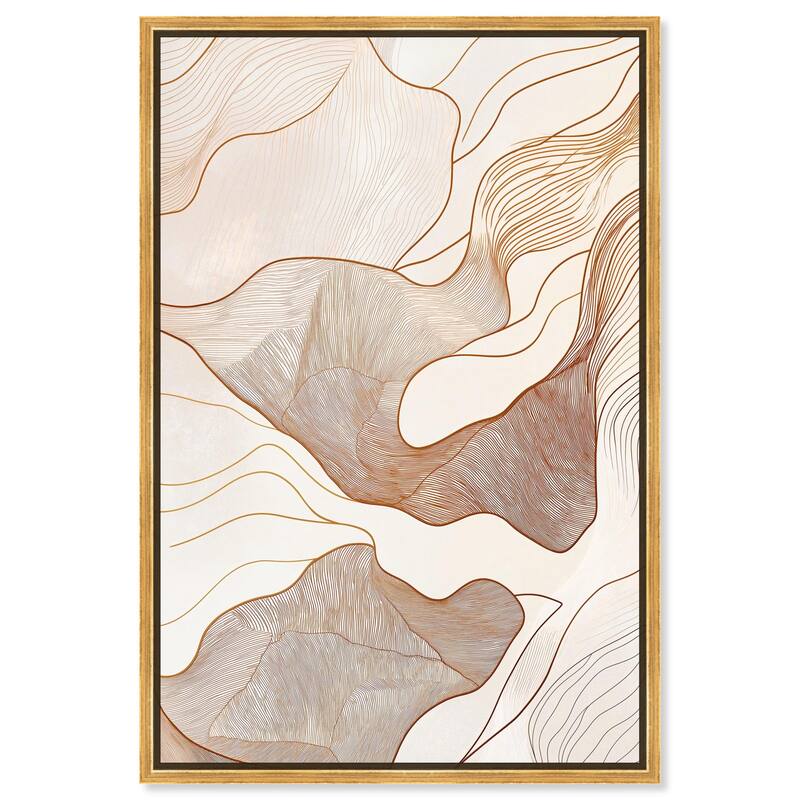Contoured Reverie I Canvas by Art Remedy - 36" x 54" - Gold