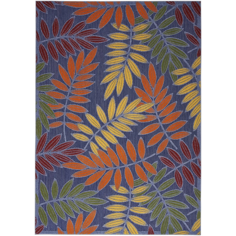 HomeRoots Contemporary Rectangle Outdoor Rug - 4' X 6'