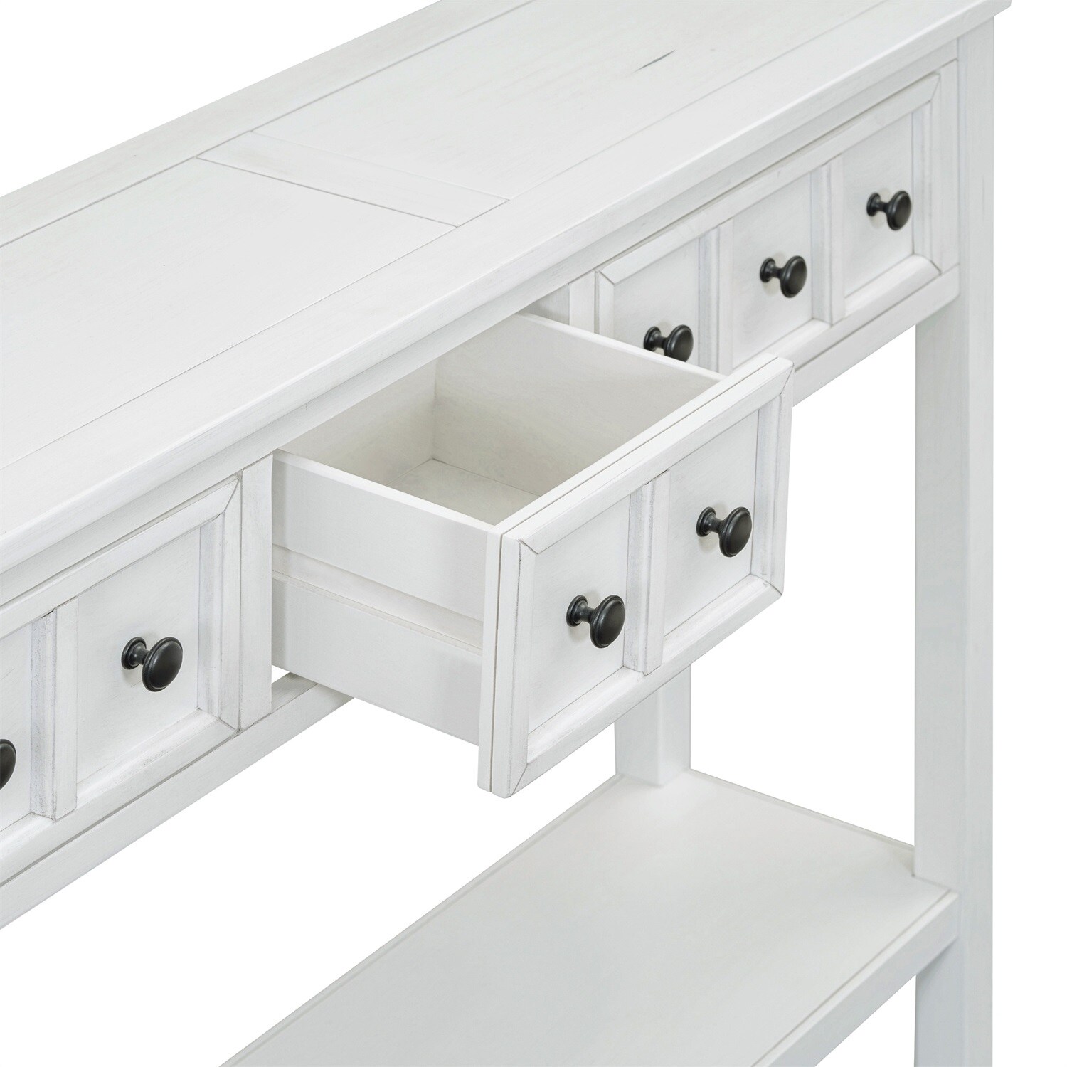 Merax 60" Long Console Table with Different Size Drawers and - Picture 24 of 25