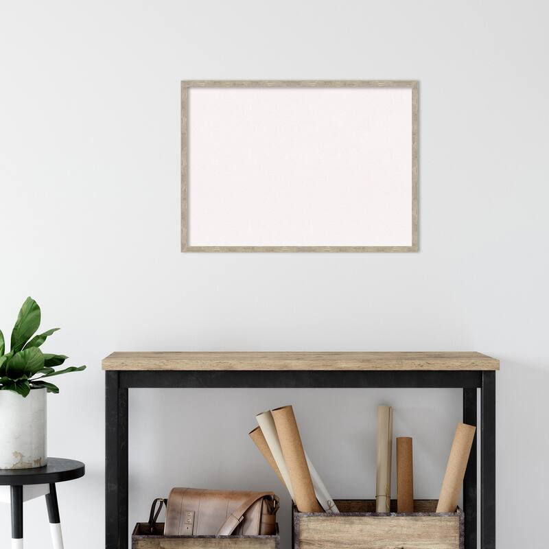 Imprint Wood Framed White Corkboard Bulletin Board