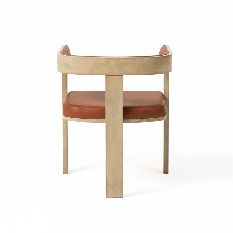 Nova Domus Oshana Modern Rust Leatherette & White Oak Dining Chair