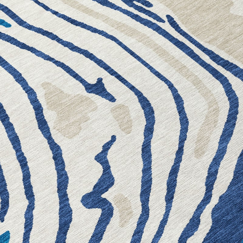 HomeRoots Abstract Transitional Rectangle Outdoor Rug
