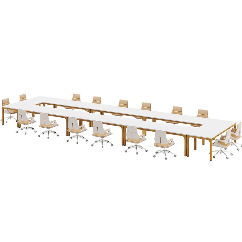 78.74-Inch Conference Table Set,13FT Conference Room Table, Large Rectangle Meeting Seminar Tables Set,Long Business Tables