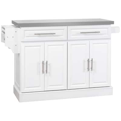 Rolling Kitchen Island With Storage(no include stool)