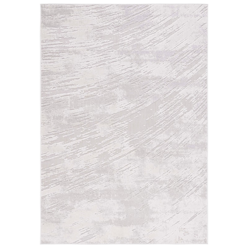 SAFAVIEH Cabana Sunni Indoor/ Outdoor Modern Rug - 6'7" Square - Grey/Ivory