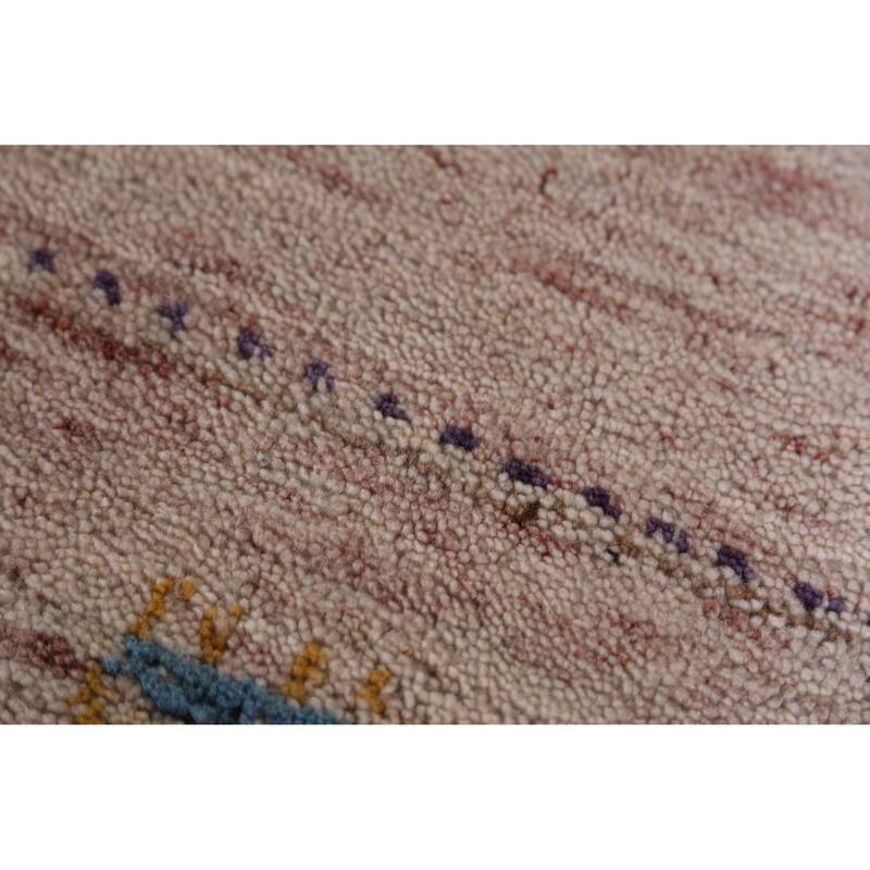 Hand Knotted Oriental 100% Wool Carpet Tribal Animal Pictorial Multi-Colored Gabbeh Area Rug - 11' 5'' X 8' 8''