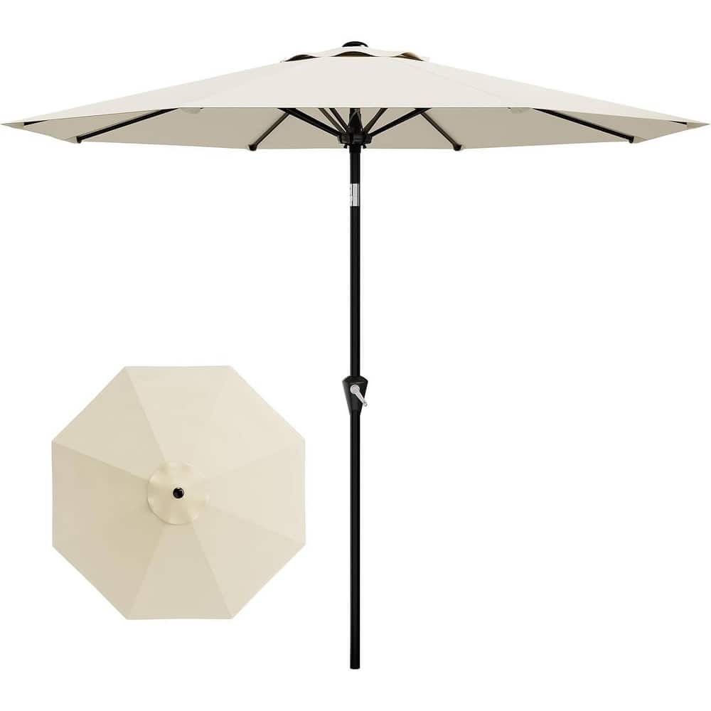 9FT Patio Umbrella with Smooth Crank Lift UV Protection Waterproof for Pool, Deck, Yard, Garden (No Base)