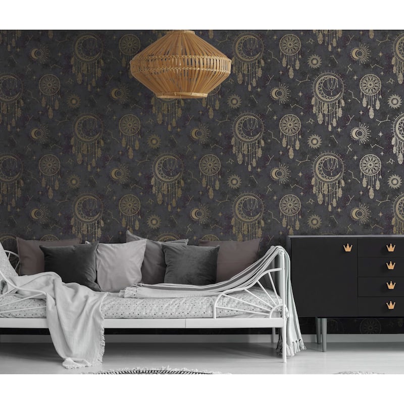 Dream Catcher Metallic Wallpaper – 396in x 20.8in