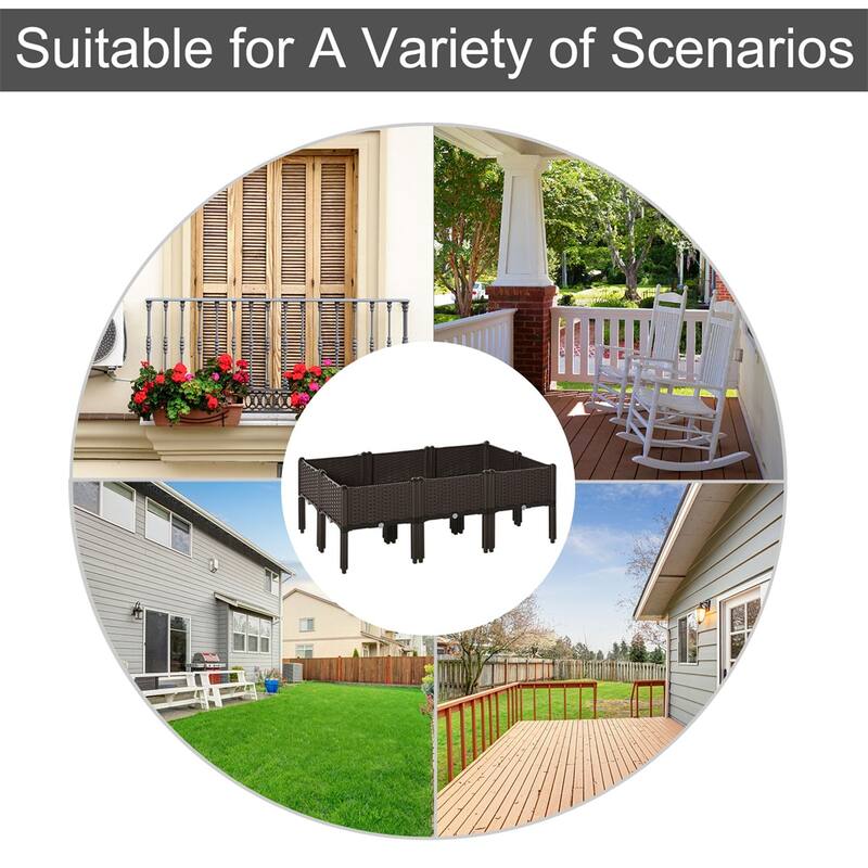 Outsunny Raised Garden Bed Kit,Elevated Self-Watering Planter Boxes