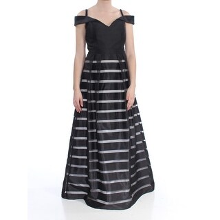 striped formal dress