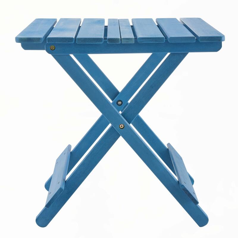 Patio Outdoor Folding Square Table,blue