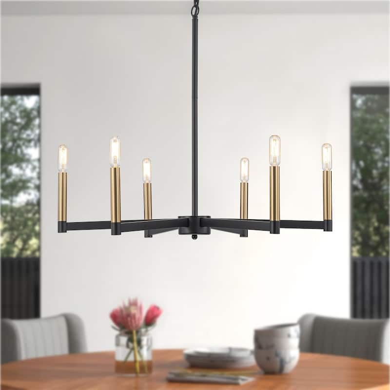 Starskys 8-Light Dimmable Mid-Century Modern Candle Chandelier