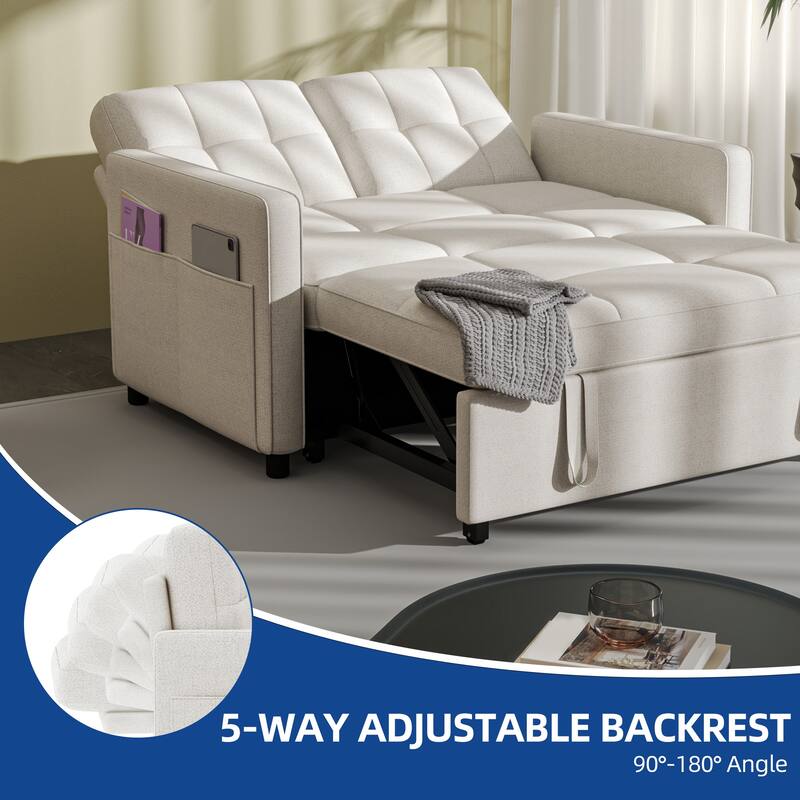 Moasis 3 IN 1 Sleeper Sofa Bed, Pull Out Chair Sofa