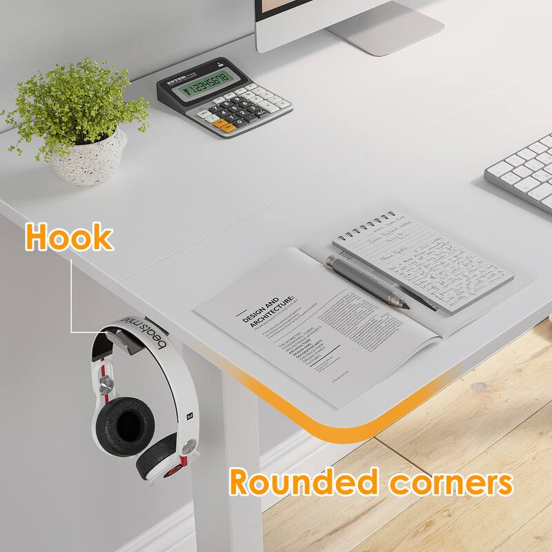 Electric Standing Desk Adjustable Height Sit Stand Home Office Desk with Splice Board
