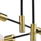 preview thumbnail 9 of 7, Maxax 4 - Light Sputnik Modern Linear Chandelier with Wrought Iron Accents