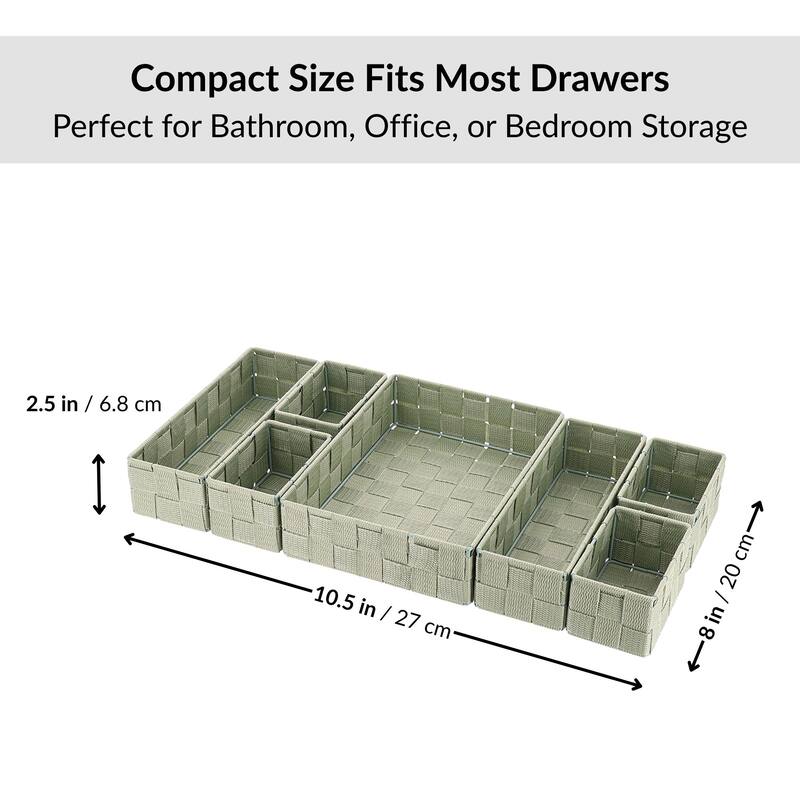 7-Piece Drawer Organizer Set - 10.5 L x 8 W x 2.5 H