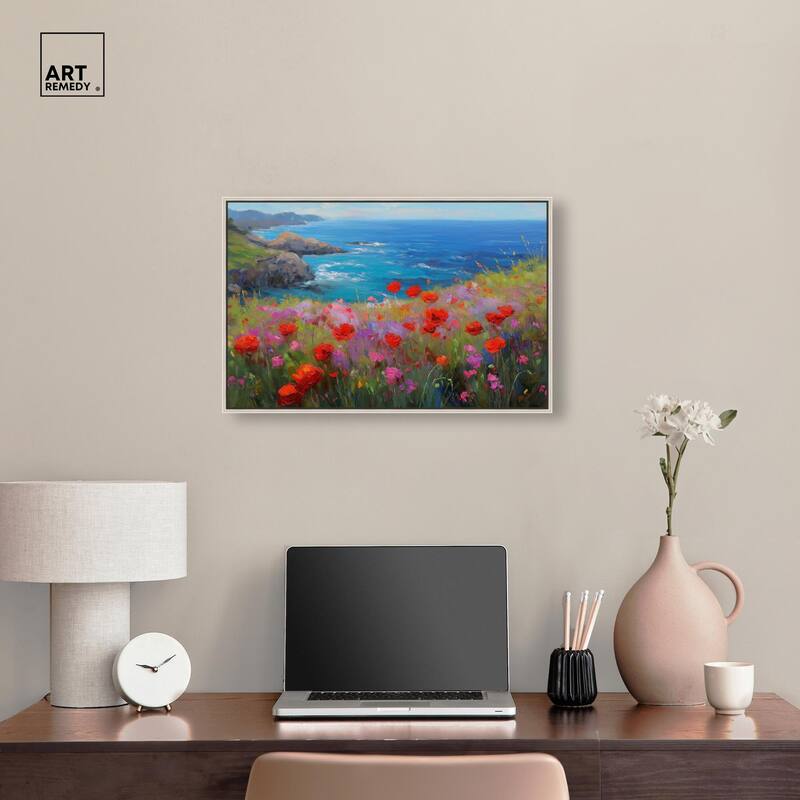 Ocean View Bloom II Canvas by Art Remedy