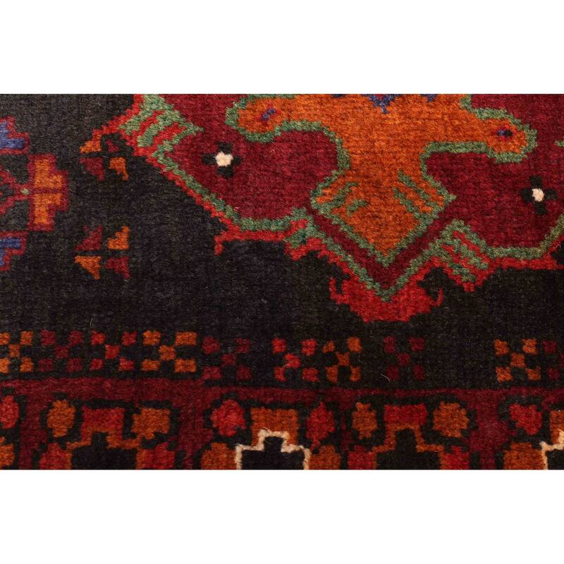 ECARPETGALLERY Hand-knotted Teimani Black Wool Rug - 4'6 x 6'9