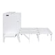 preview thumbnail 11 of 10, White Full Murphy Bed with USB Port and removable Shelves on Each Side