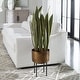 preview thumbnail 3 of 1, Uttermost Fasita Antique Brass Planter - 44" H x 15" W