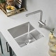preview thumbnail 2 of 1, Quatrus 17" Undermount Single Basin Stainless Steel Bar Sink with Rounded Corners