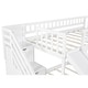 preview thumbnail 3 of 16, Stairway Twin over Twin Floor Bunk Bed with Two Drawers, Slide and Ladder