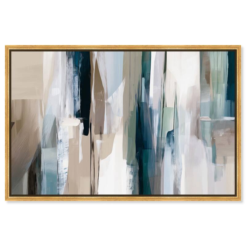 Color Columns Canvas by Art Remedy - Gold - 45" x 30"