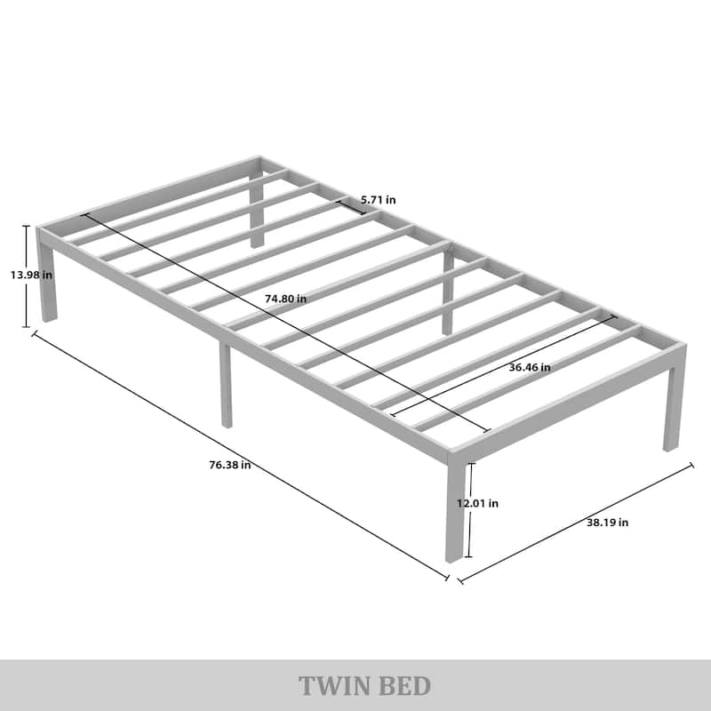 CraftPorch Minimalist Metal Platform Bed