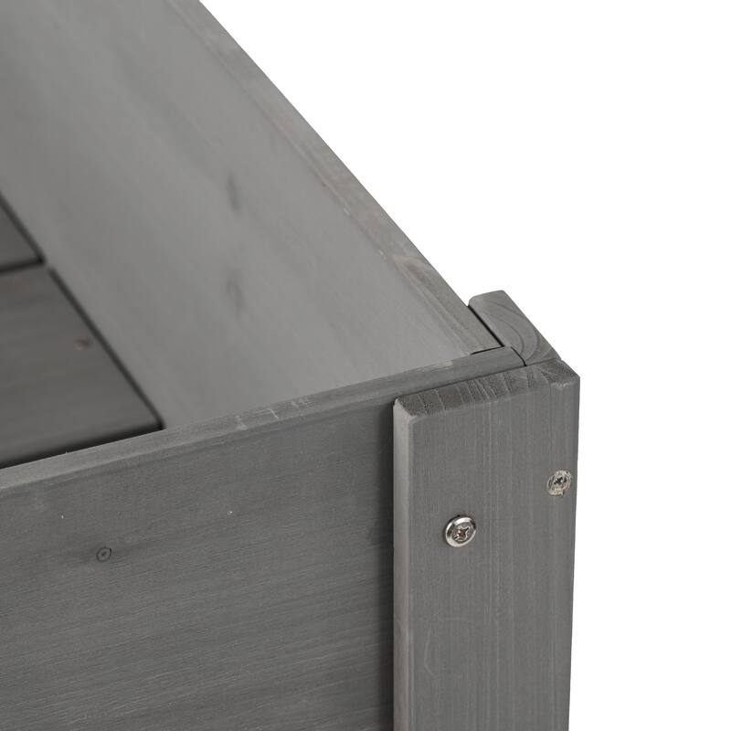 Natural Elevated Planter Box for Outdoor Use with Eco-Friendly Finish