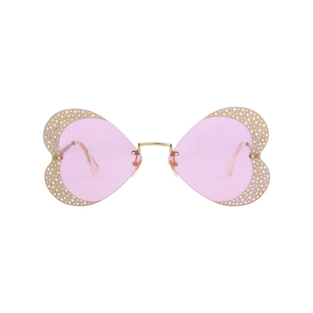 Gucci Cat Eye-Frame Metal Sunglasses