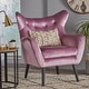 preview thumbnail 7 of 68, Alyssa Mid-century Upholstered Arm Chair by Christopher Knight Home - 30.25"D x 34.25"W x 39.75"H