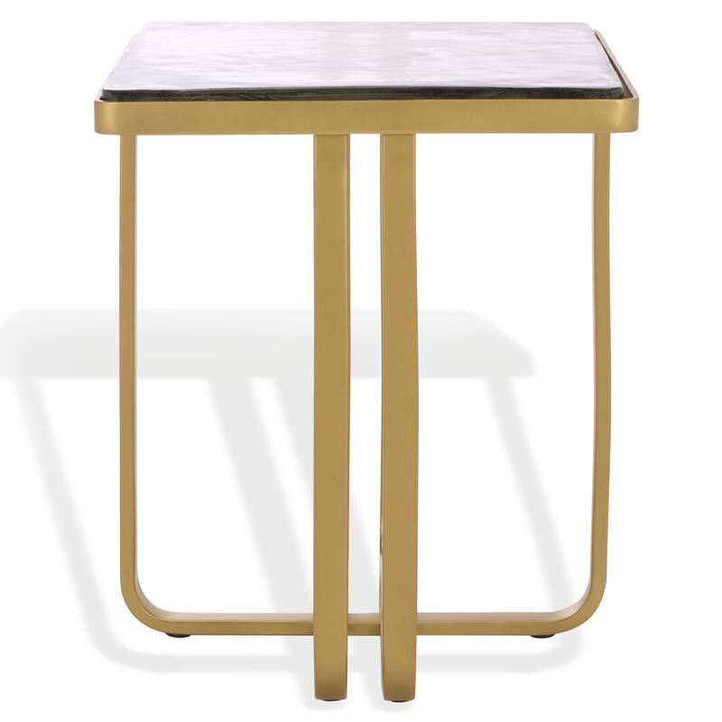 SAFAVIEH Couture Dominic Glass Top Accent Table - 16"W x 16"D x 20"H