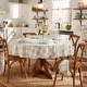 preview thumbnail 12 of 33, The Gray Barn Emily Gulch Buffalo Check Tablecloth 70" Round - Tan/White