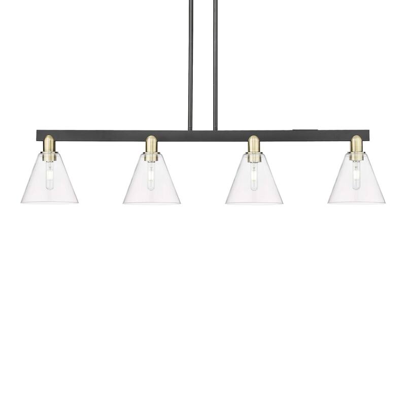 Innovations Lighting 716-4I-11-51 Berkshire Glass Linear Berkshire - Black Antique Brass / Clear
