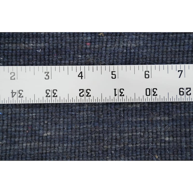 Hand Knotted Oriental 100% Wool Carpet Tribal Animal Pictorial Navy Blue & Blues Gabbeh Area Rug - 9' 10'' X 10' 0''