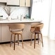 preview thumbnail 21 of 167, Glitzhome Set of 2 or 4 Modern Counter & Bar Height Wooden Swivel Bar Stools Set of 2 - Camel PU - Counter Height
